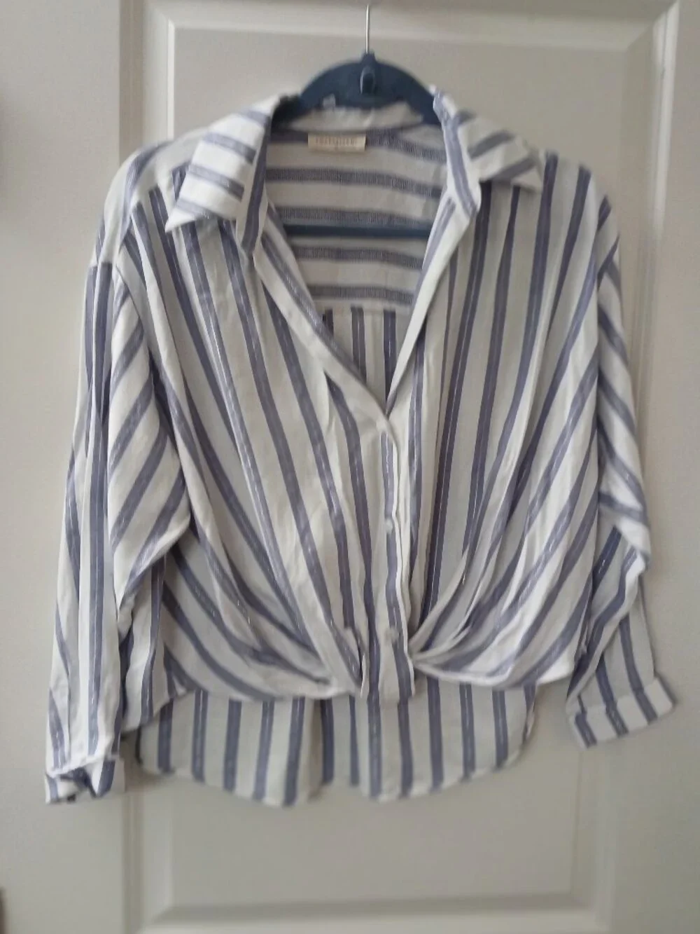 Lovestitch Women's Palmer Knot Front Striped Shirt Small - Picture 1 of 7